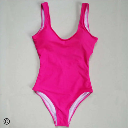 S - 6XL Sexy Female Plus Size Large Size One Piece Swimsuit Backless Monokini Swimwear Women Bather Bathing Suit Swim V128C
