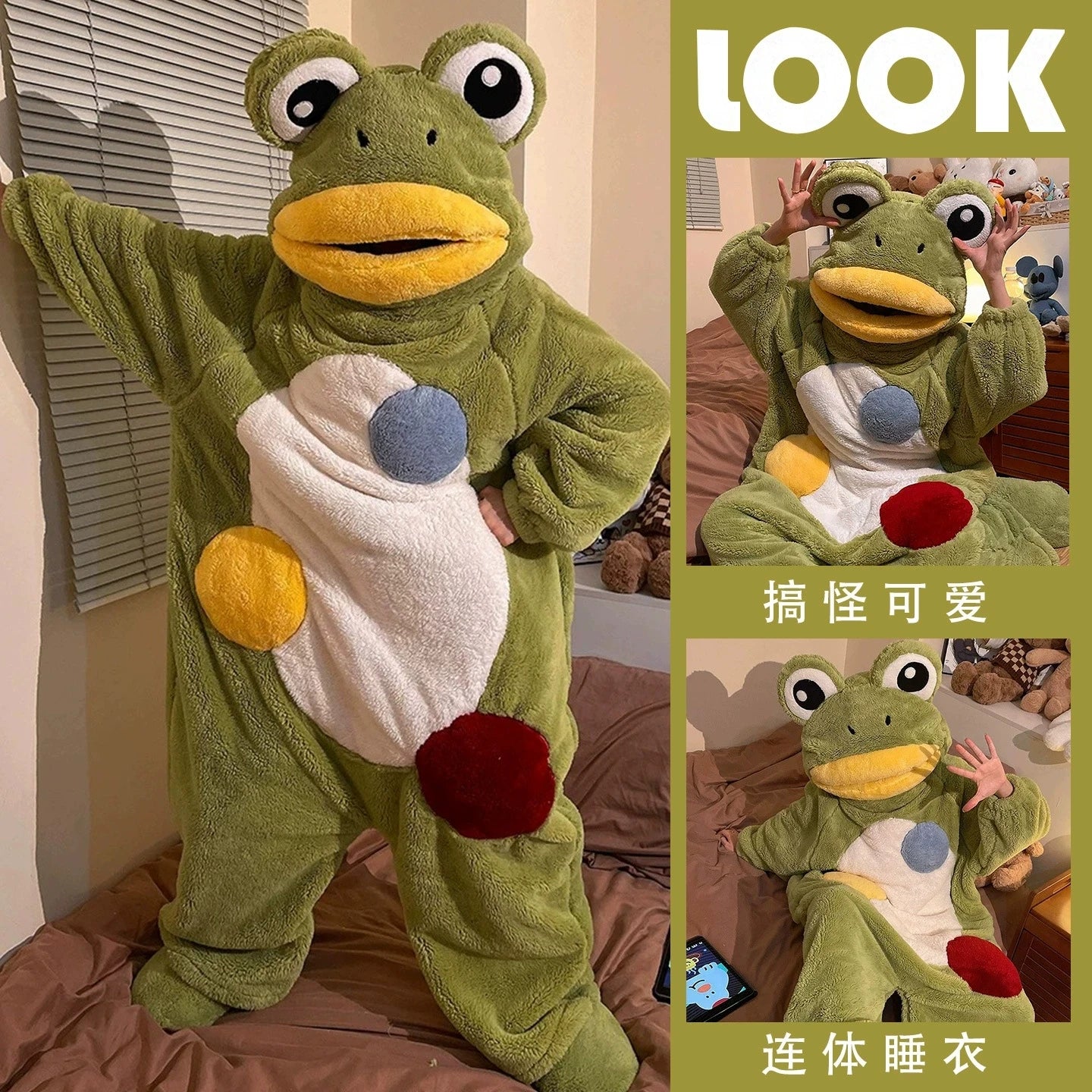 Cartoon Frog Kigurumi Unicorn Winter Pajamas Onesie Pyjama Costumes For Halloween Carnival Cosplay Women Men Party Slipper