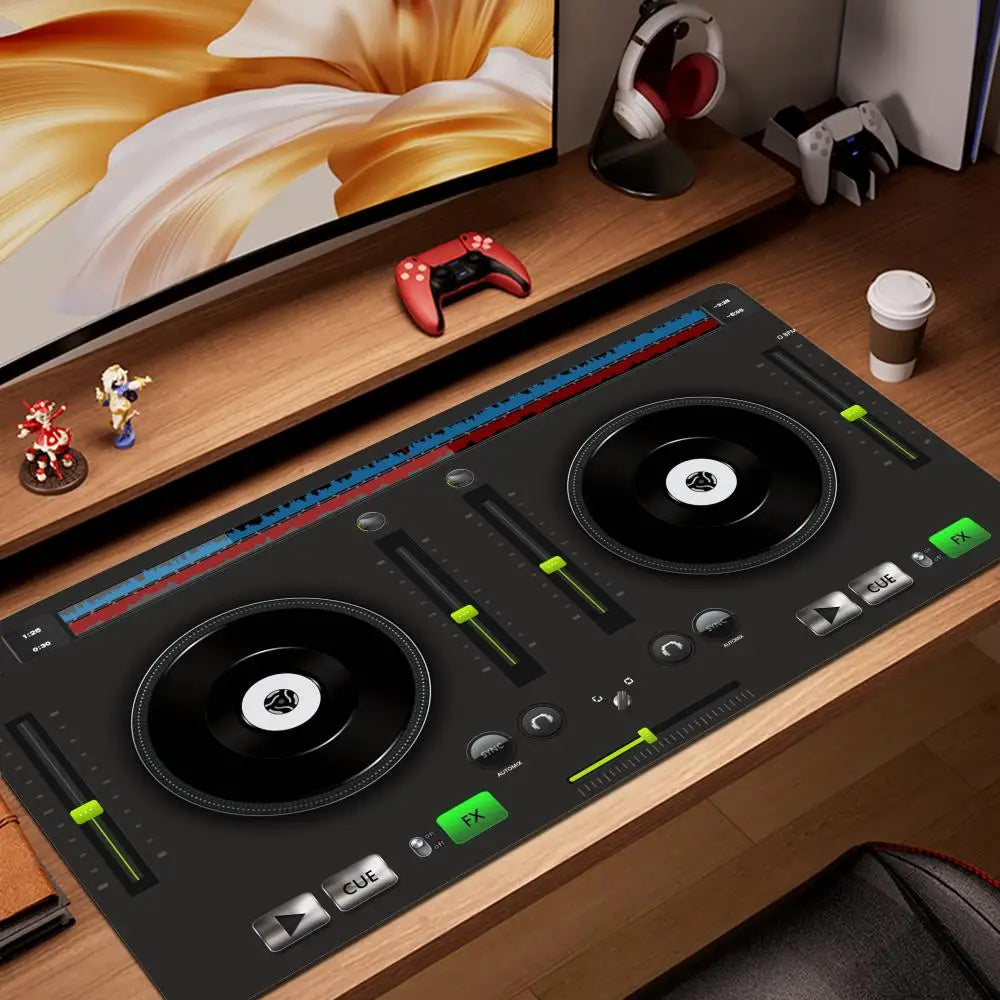 Radio Dj Workbench Large Gaming Mousepad Keyboard Gamer Mouse Pad on The Table Speed Desk Mat Anime 900x400 1000x500 Mouse Mat
