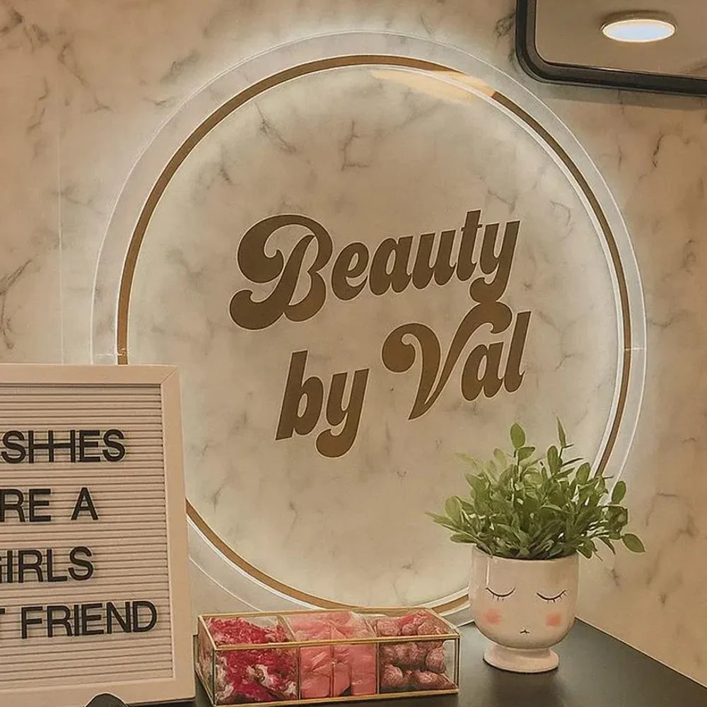 Custom Acrylic Sign Personalise Signboard Business Neon Logo LED Backlight Name Sign Decor for Office Door Sign Wall Decor Signs