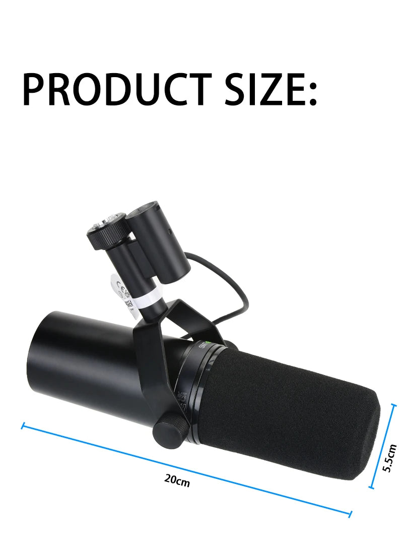 SM7DB 7DB professional dynamic microphone - podcast Mic, compatible with 48V phantom power supply 18-28db built-in preamplifier