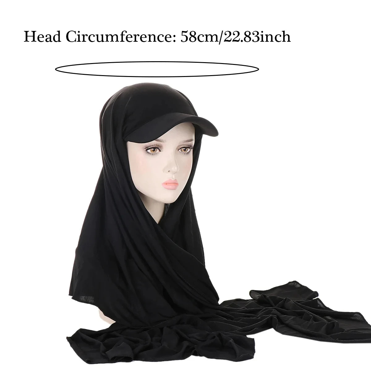 Trendy Musilm Women Jersey Hijab with Base Ball Cap Summer Sports Cap Ready To Wear Instant Jersey Sport HIjabs