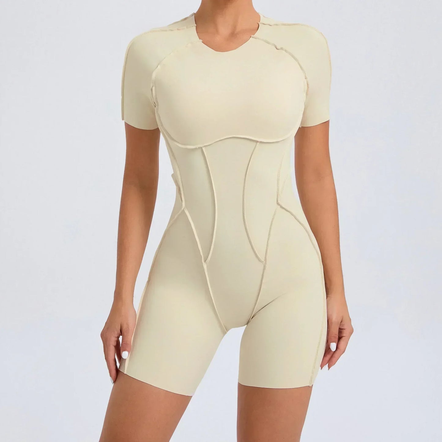 Women's Sports Jumpsuit Kit Yoga Fitness Bodysuit Hip-lifting Open Back Tight High Elasticity Outdoors Gym Workout Sexy Clothes
