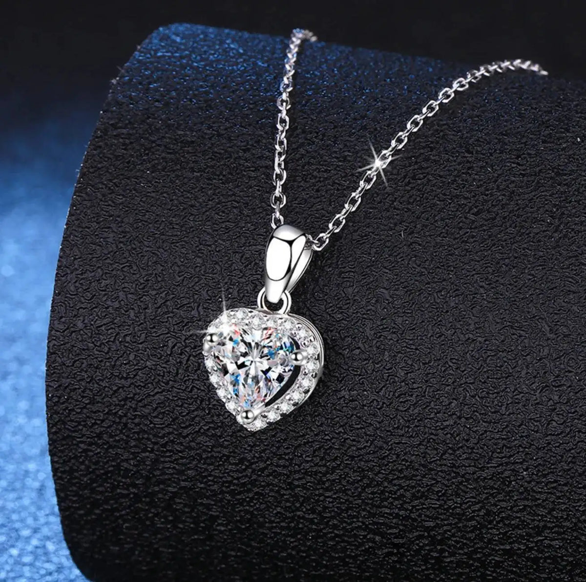1CT Heart Cut Moissanite Necklace for Women 18K Gold 925 Sterling Silver with GRA Certificate Simple Daily Wear Jewelry Gift