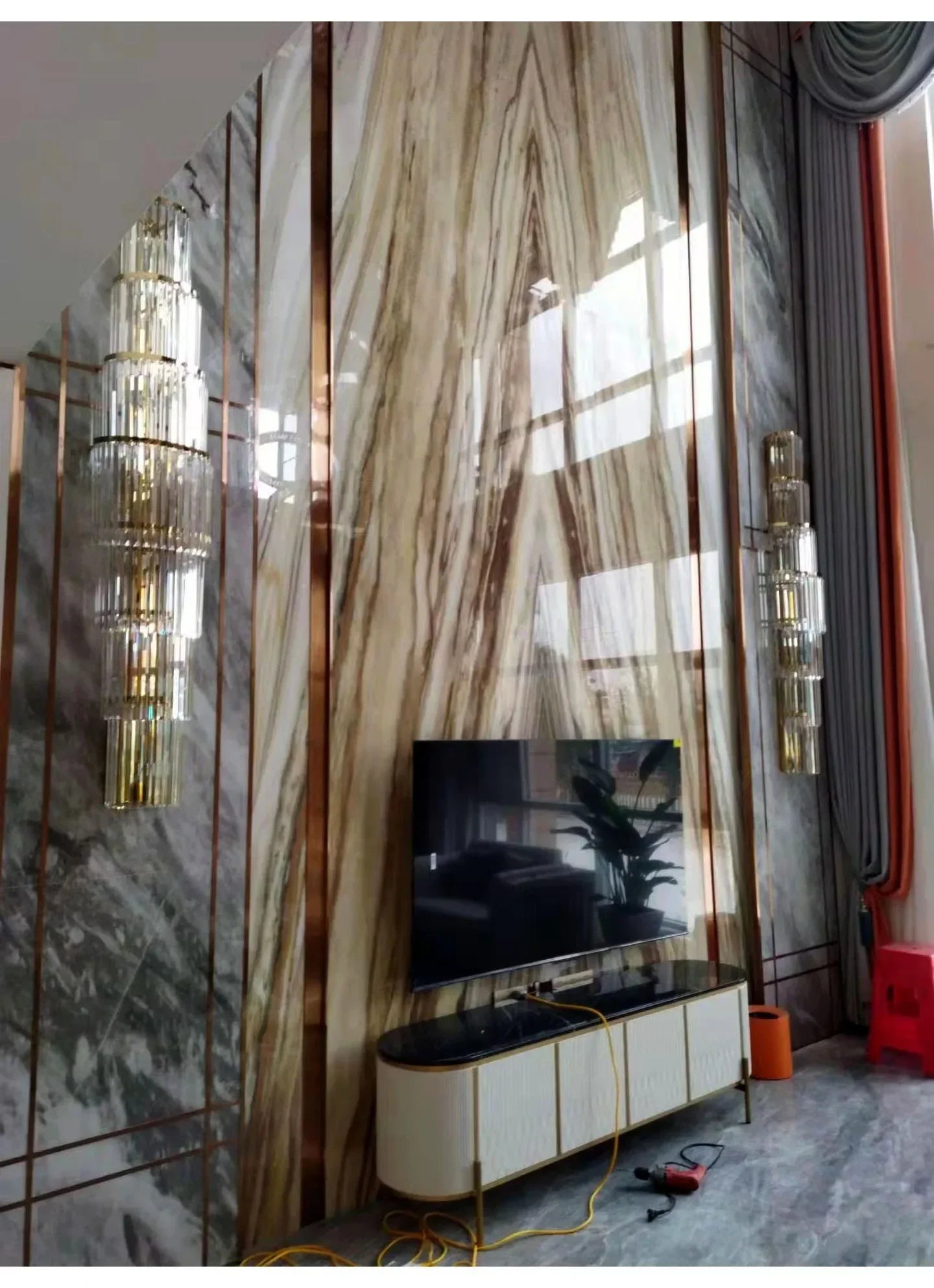 Luxury Hotel Lobby Large Big Crystal Wall Lamp for Club Hall Villa Living Room Bedroom Office Banquet Indoor Lighting Fixtures