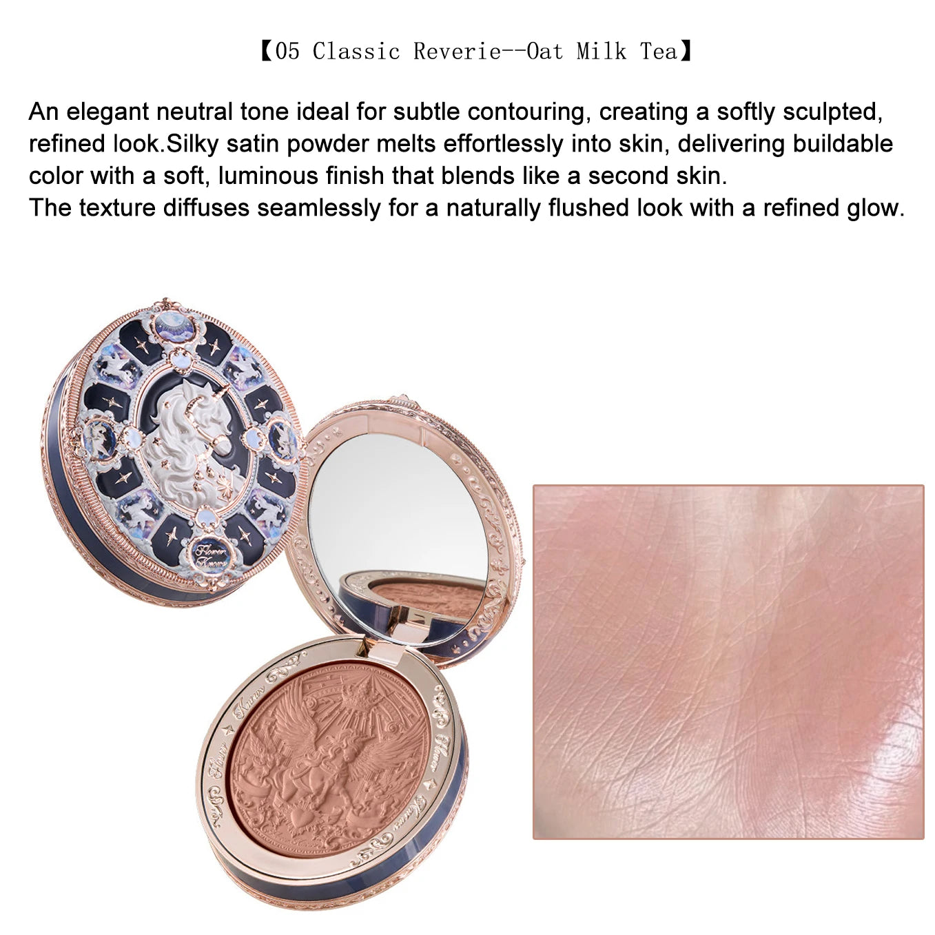 Flower Knows Knight Unicorn Makeup Set Eyeshadow Blush Lipstick Loose Powder Long Lasting Fantasy Princess Beauty Kit Cosmetics