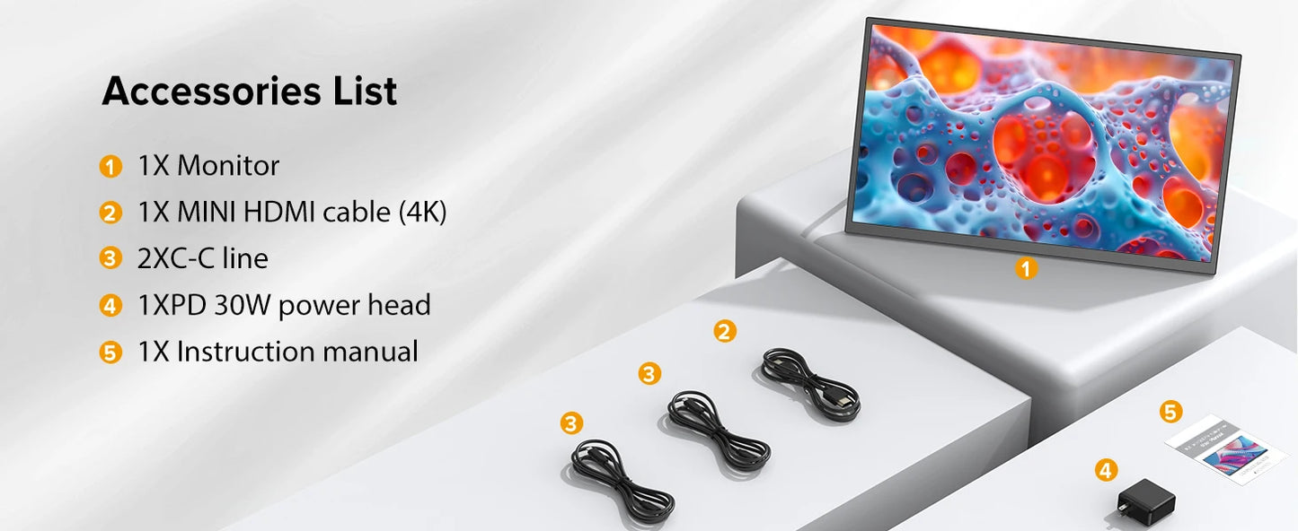 UPERFECT Portable Monitor 18.5" 1080P 100% sRGB 120Hz IPS HDR FreeSync HDMI USB-C Travel Screen for Laptop MacBook PC Surface PS5 Xbox Large External Display with Kickstand & Speakers VESA Compatible