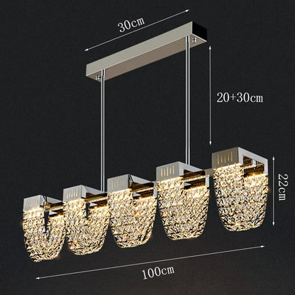 2025 New Home DecorationPendant Lights Luxury Crystal Living Room Chandelier Bedroom Pendant Lamp Ceiling Light  Indoor Lighting