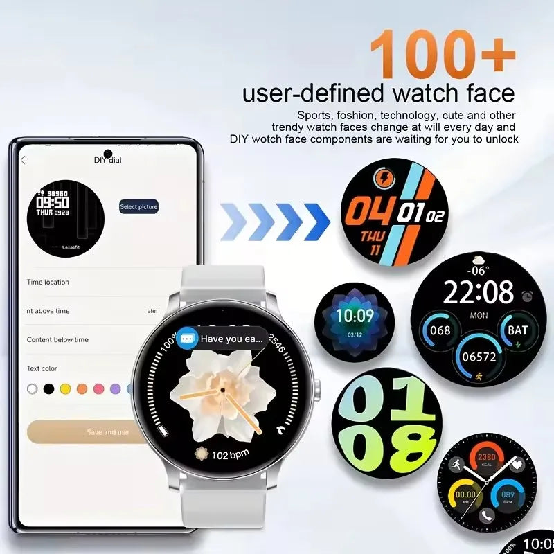 2026 New Smartwatch For Men Android IOS Phone 1.52" Screen Bluetooth Call Blood Oxygen Pressure Monitoring Smart Watch Women