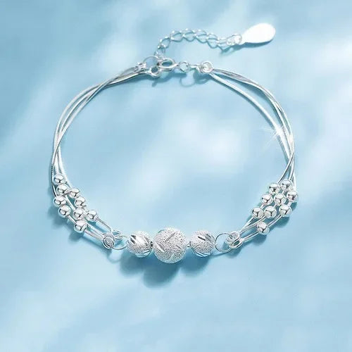 925 Sterling Silver Heart Shaped Necklace Bracelet Set for Women Vintage Korean Crystal Bracelets High Quality Set Party Jewelry