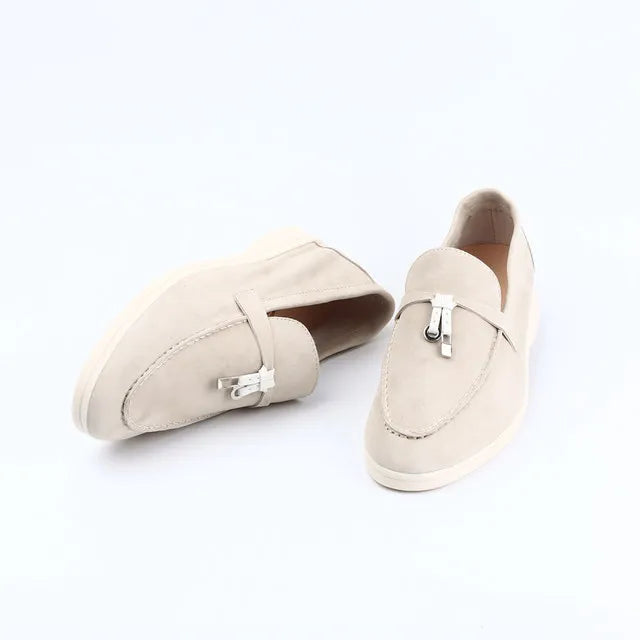 Not Logo Wholesale Women's Summer Round-Toe Rubber Stitching Adult Flats Sneakers