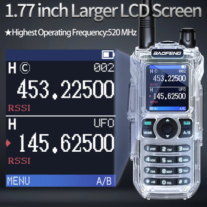 BAOFENG UV-21 PRO Auto Frequency Copy Walkie Talkie Ultra Long Range High Power Multi-Band Type-C Charger Portable Ham Radio
