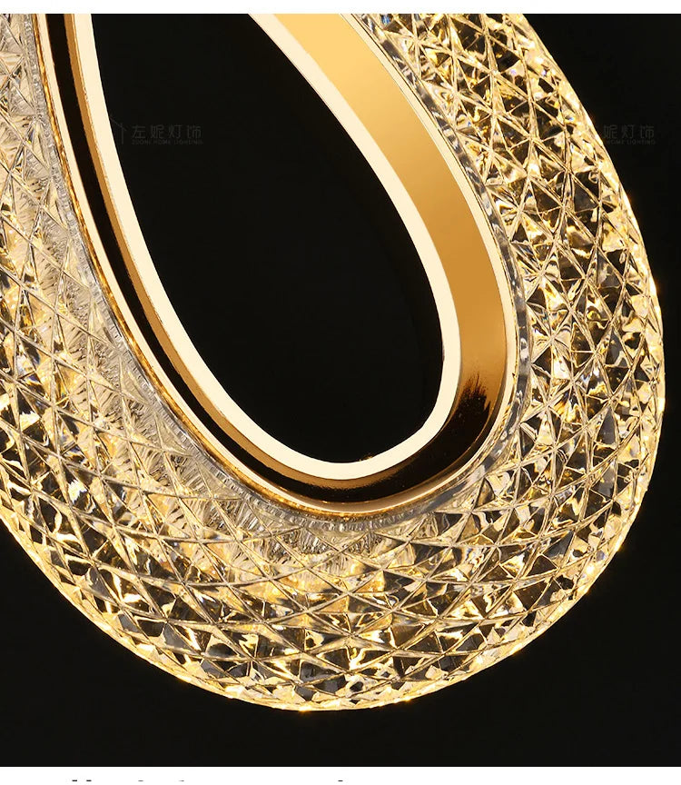 Modern Crystal LED Pendant Lamps Indoor Lighting For Home Decor Led Lights Living Room Bedroom Bedside Hanging Lamp