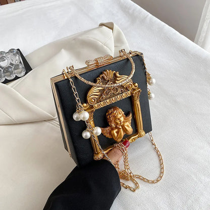 Luxury Angel Female Handbags Fashion Pearl Women Bag Cross Body Brand Leather Women Shoulder Bag Ladies Hand Bags