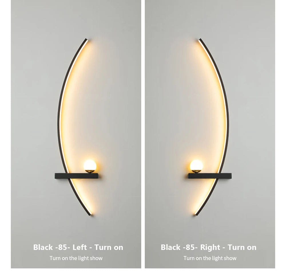LED Wall Lamp 55/105CM Smart Remote Control Left Right Lighting Wall Sconces Bedroom Bedside Living Room Home Led Lights Lustre