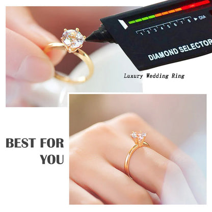 Cbtb Real Moissanite D Color 1-3ct Gold Engagement Rings for Women Luxury Wedding Jewelry Wholesale