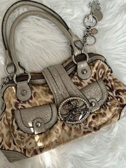 Fashionable Retro Large Capacity Crossbody Bags for Woman Shoulder Bag Leopard Print Purse and Handbag Designer Bag Bolsos Mujer