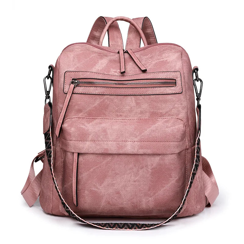 Trendy Women's Backpack Soft Leather Versatile Shoulder Crossbody Bag Large Capacity Travel Backpack Designer Luxury Storage Bag