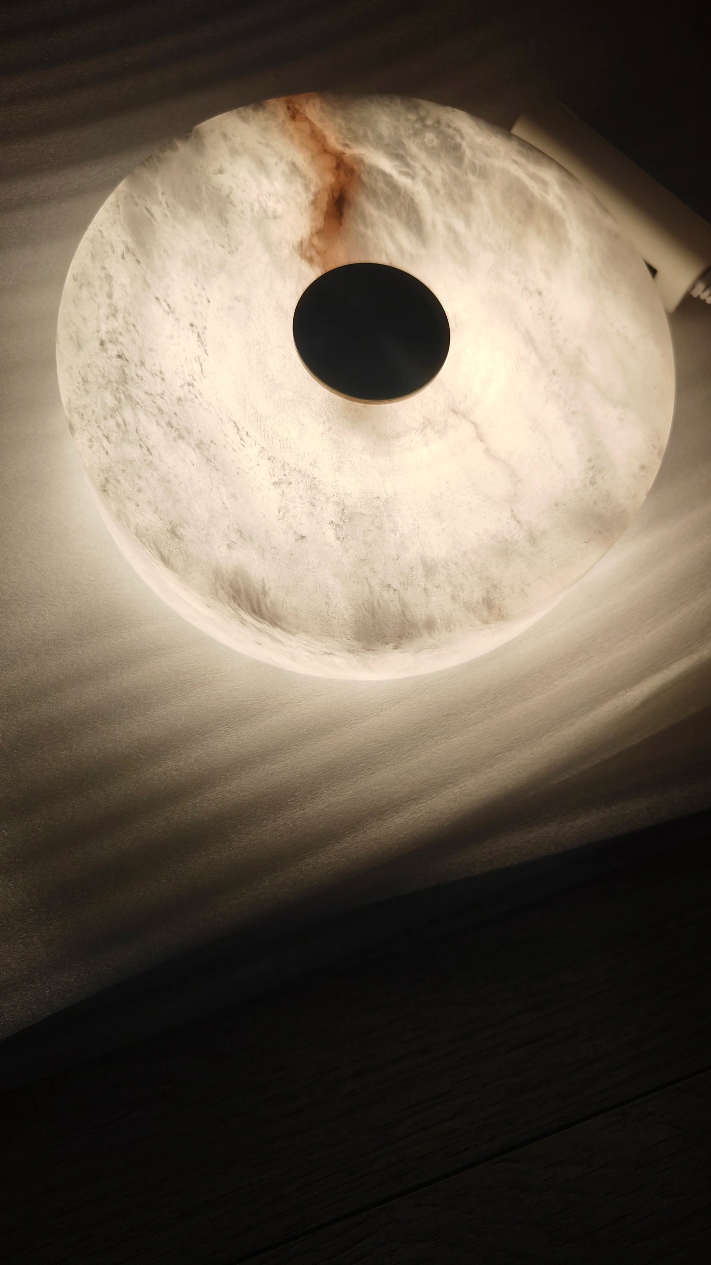 Simple LED round Natural Marble alabaster Ceiling Lamp Living Room Bedroom Corridor Circular Ultra-thin All-copper Wall Lamp