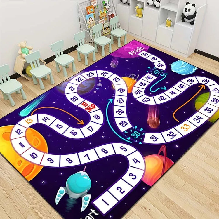 15 Size Snakes and Ladders Game Pattern Rug Carpets for Bedroom Living Room Mat Creative Door Mat Dressing Room Rugs Play Mats