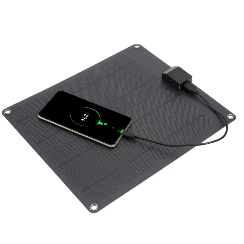50W/100W Portable Solar Panel USB Outdoor Mobile Power DIY Travel Cell Phone Charger Car Yacht 12V18V Battery Pack Power Panel