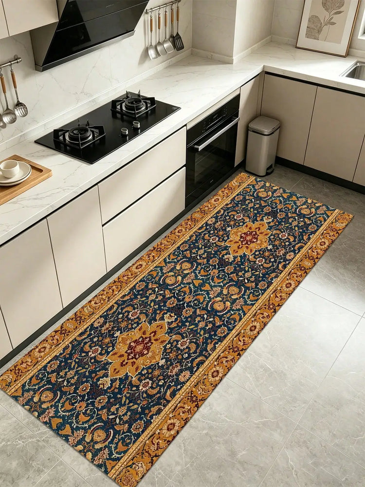 Bohemian Mandala Geometric Pattern  Runner Rugs Aisle Runners Long Carpet Featuring Water Absorption  Anti-Slip Properties Suitable Restaurants Kitchens Bedrooms Laundry Room Corridors Christmas  Halloween Wedding  Birthday D