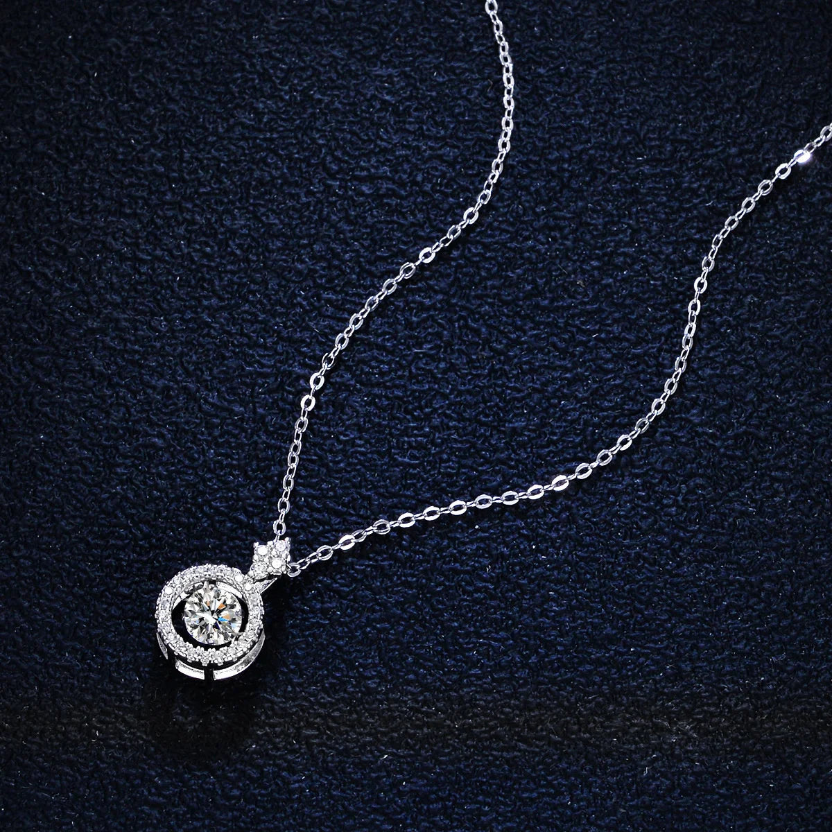 BIJOX STORY 1 CT Moissanite Pendant For Women Simulated Diamond Necklace S925 Sterling Silver Jewelry Girl Valentine's Day Gift