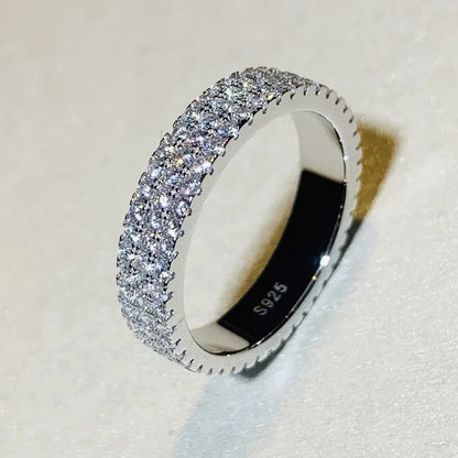 Wholesale Eternity Band Promise ring 925 Sterling silver Diamond cz Engagement Wedding Rings for women Men Finger Party Jewelry