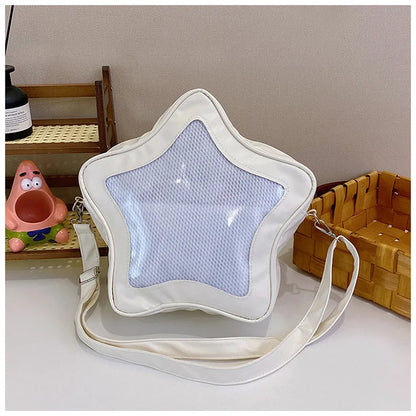Japanese Style Minimalist Cute Aesthetic Shoulder Bag for Students Kawaii Crossbody Purse Street Fashion Ita Bags Handbags bolso