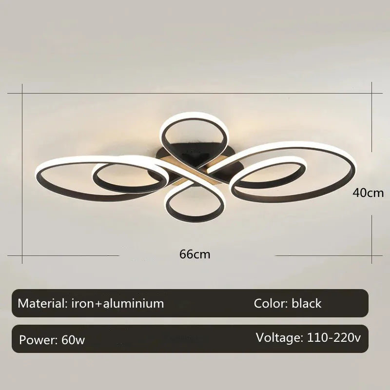 Low Floor Living Room Ceiling Lights Remote Control Modern LED Surface Mounted Light Fixture Dining Room led Ceiling Lamps Dimme