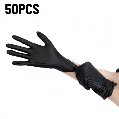 20/50/100PCS Black Nitrile Waterproof Gloves Dish Washing Kitchen Household Gloves Dog Wash Glove For Food Working Gloves