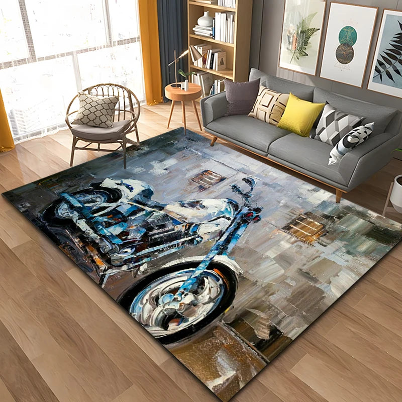 Motorcycle GP Mountain biking Speed Doormat Rug Carpet Mat Footpad Bath Mat Polyester Non-slip Kitchen Bedroom Washable