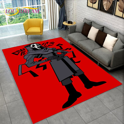 Horror Movie Character Chucky Saw Cartoon Area Rug,Carpet Rug for Living Room Bedroom Sofa Doormat Decoration Non-slip Floor Mat