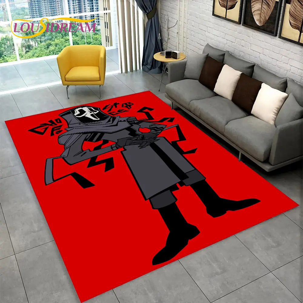 Horror Movie Character Chucky Saw Cartoon Area Rug,Carpet Rug for Living Room Bedroom Sofa Doormat Decoration Non-slip Floor Mat