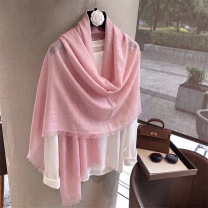 New Long Scarf Women Cotton Scarf Beach Hijab Shawls and Wraps 2026 Luxury Brand Solid Color  Echarpe Designer