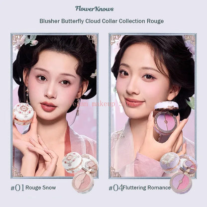 Flowerknows Butterfly Cloud Collar Collection Gift Set Makeup Kit Blush Lipstick Eyeshadow Palette All In One Box For Women
