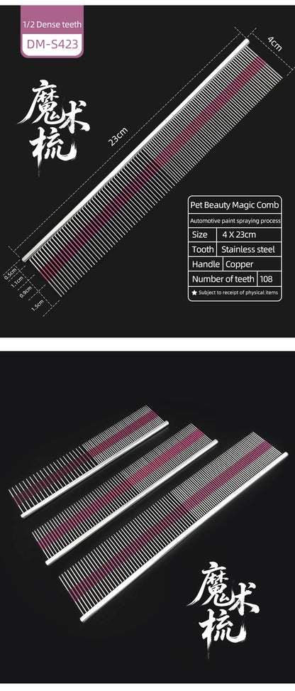Professional Pet Grooming Magic Comb High End Car Painting Process Cat and Dog Comb Pet Shop Pet School