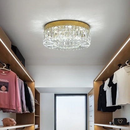 Gold Luxury Crystal Ceiling Lamp Living Room Modern Chandeliers Decoration Led Ceiling Lights Lighting Fixture Diameter 40 50cm