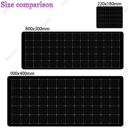 Grid Desk Mat Black Mouse Pad Gamer Laptop Office Carpet Big Mousepad Xxl Anime Computer Tables Rubber Mouse Pad Large Deskmat