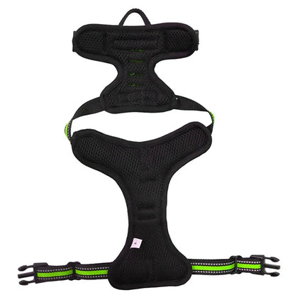 Adjustable Nylon Dog Harness Vest Reflective Soft Breathable No Pull Dog Harness Pet Harness Leash For Small Medium Large Dogs