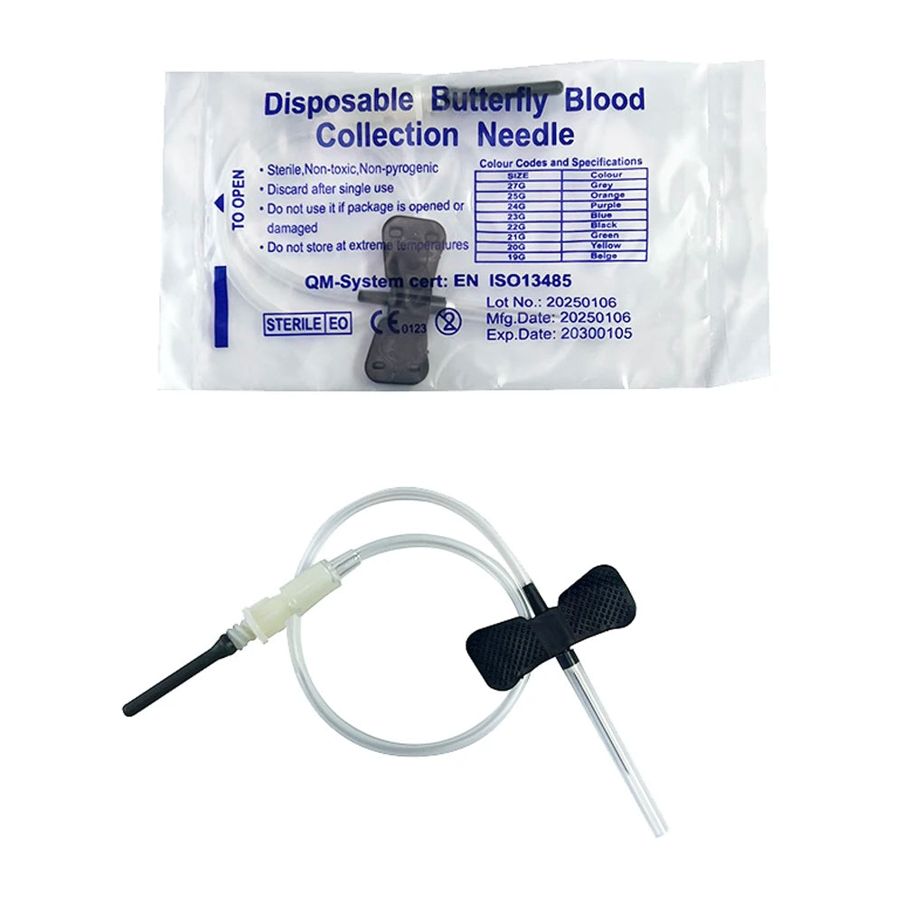 50PCS/lot Disposable Butterfly Blood Collection Needle Double Wing Type Blood Collection Needle Pet Care Room Cat Dogs Animal