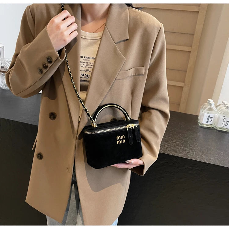 New Frosted Handbags Women's Square Bags Mini Lipstick Cosmetics Packs Ladies Handbags and Purse Niche Shoulder Crossbody Bags