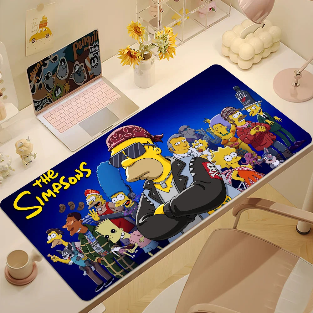 Cartoon T-The Cool S-Simpsons For Keyboard Office Large Mouse Mat Pad Computer Game Big Anti-slip Rubber PC Mice