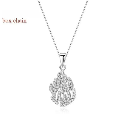 QIBAOKU 18k Plated All Real Moissanite Necklace for Women Wedding Lab Diamond Pendant Sterling Silver S925 Chain Wholesale 2026