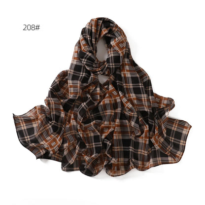 66 Colors Pearl Chiffon Printed Hijab Scarf New Fresh Small Floral Polka Dot Sunscreen Silk Scarf Shawl Turbans for Women Hijabs
