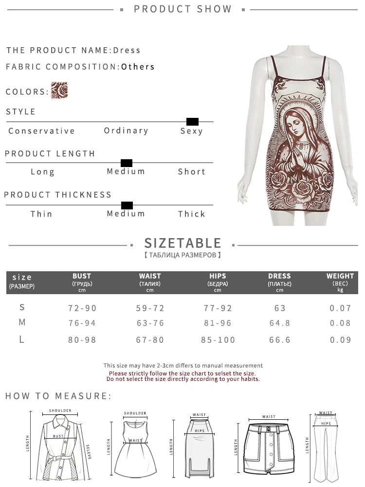Sisterlinda See Through Dress Women Art Print Low-Neck Skinny High Elasticity Sexy Midnight Summer New Trend Hottie Mini Bodycon