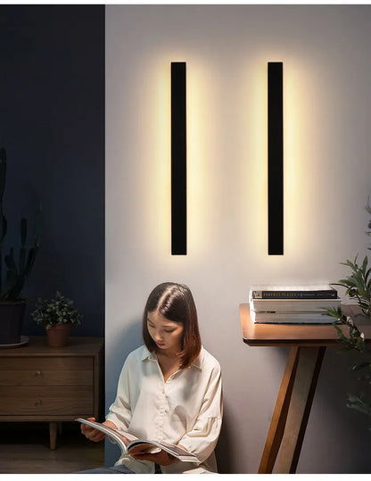 Outdoor Waterproof Wall Lamp LED Strip Background Wall Lamp Stair Garden Lamp Living Room Bedroom Bedside IP65 Wall Lights