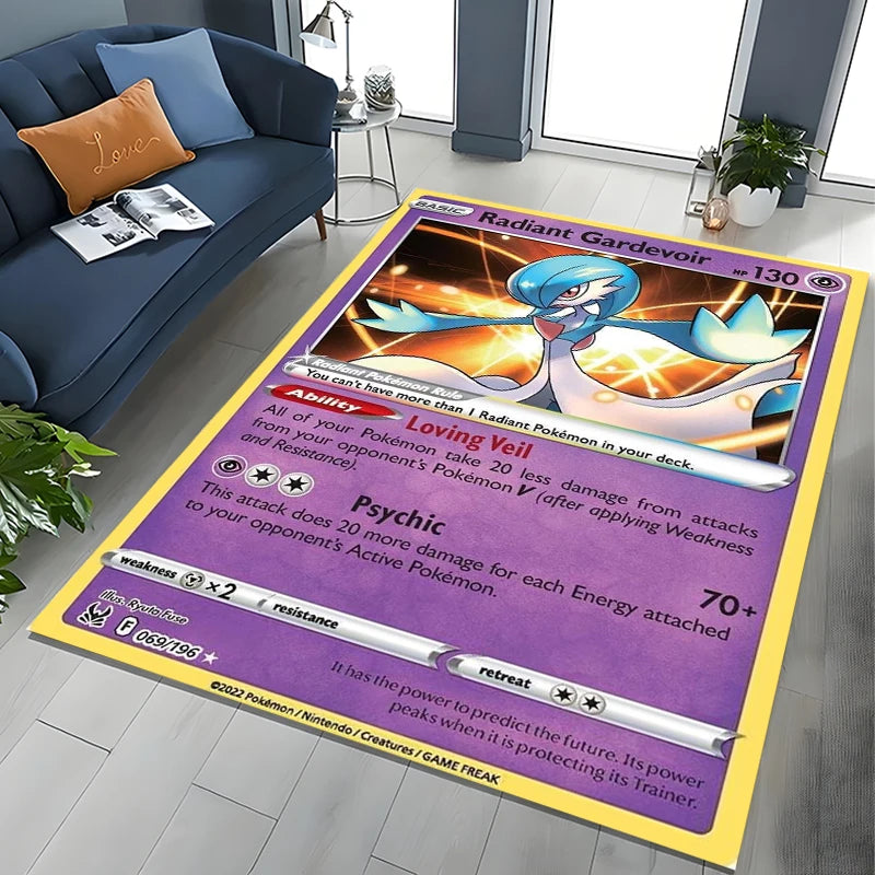 Japanese Anime Pokemon Card Area Carpet for Living Room Home Decor Sofa Table Kids Rug Non-slip Chair Lounge Floor Mat Potdemiel