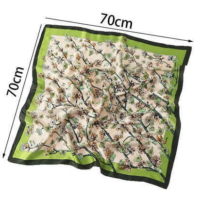 2026 Designer Women Chiffon Foulard Bandana Scarf 70cm Shawl Kerchief Square Headscarf Scarves Head Wraps Scarves Female Scarf