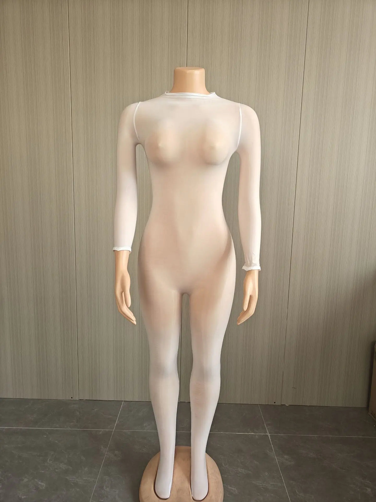 Kliou Sexy See Through Jumpsuits Woman o-Neck Full Sleeve Skinny Peach Buttocks Hot Girls Midnight Fashion Club Party Overalls
